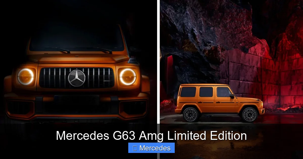 Mercedes G63 Amg Limited Edition