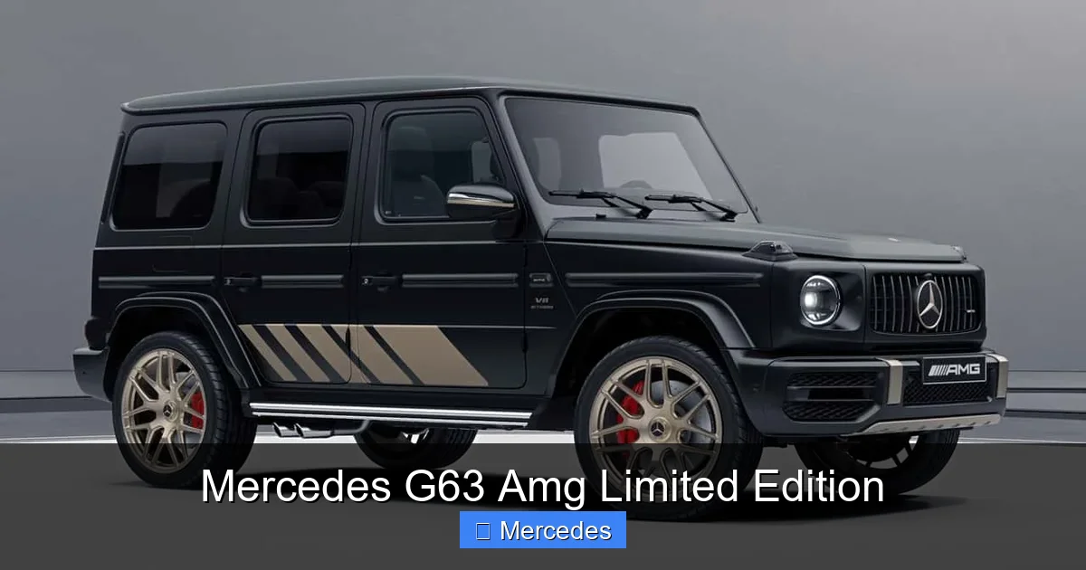 Mercedes G63 Amg Limited Edition