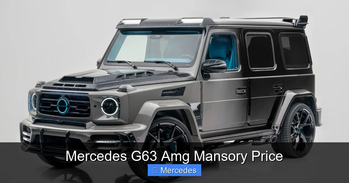 Mercedes G63 Amg Mansory Price