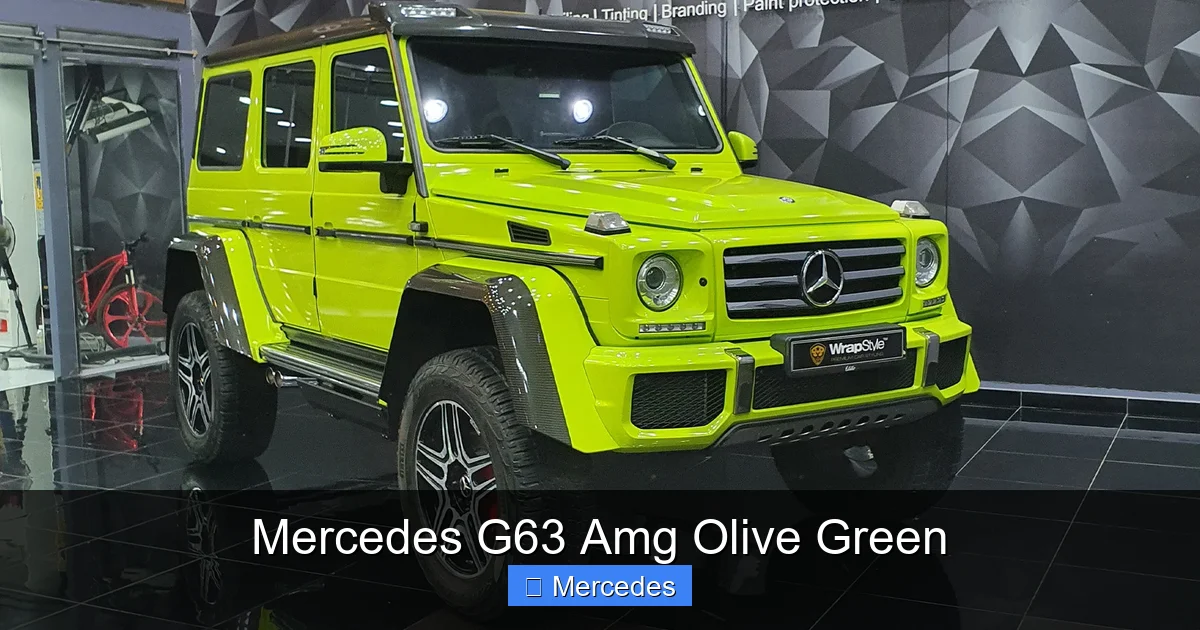 Mercedes G63 Amg Olive Green