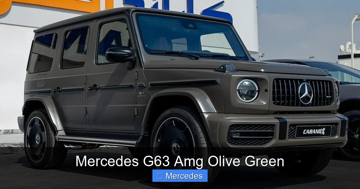 Mercedes G63 Amg Olive Green