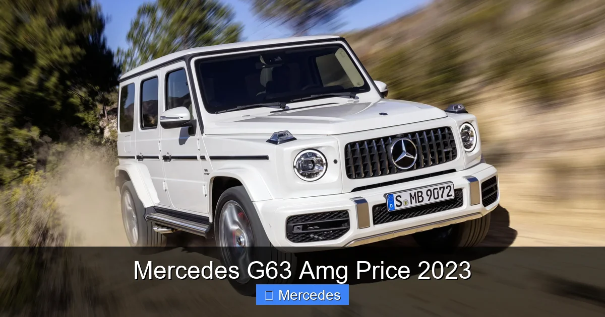 Mercedes G63 Amg Price 2023