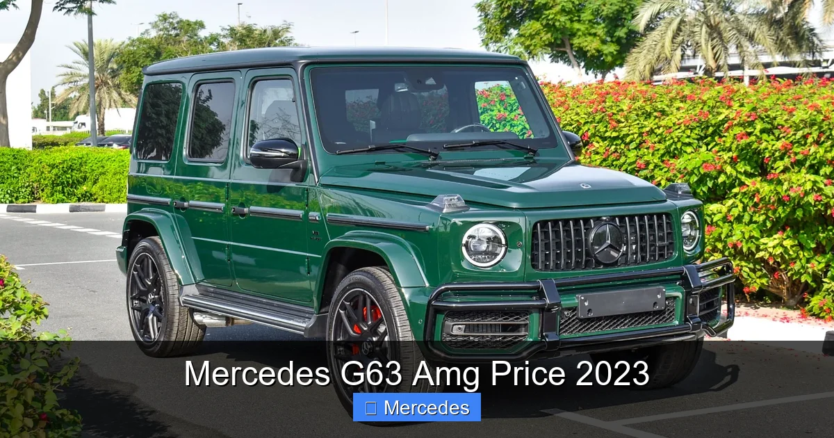 Mercedes G63 Amg Price 2023