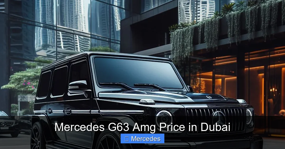 Mercedes G63 Amg Price in Dubai