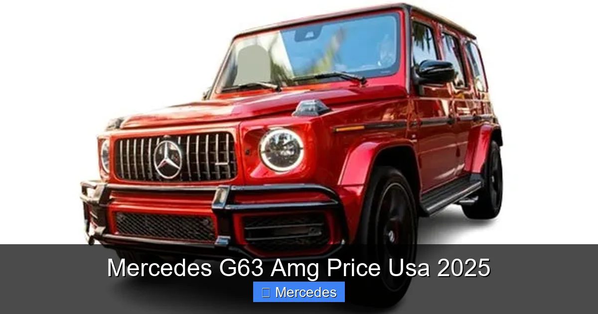 Mercedes G63 Amg Price Usa 2025