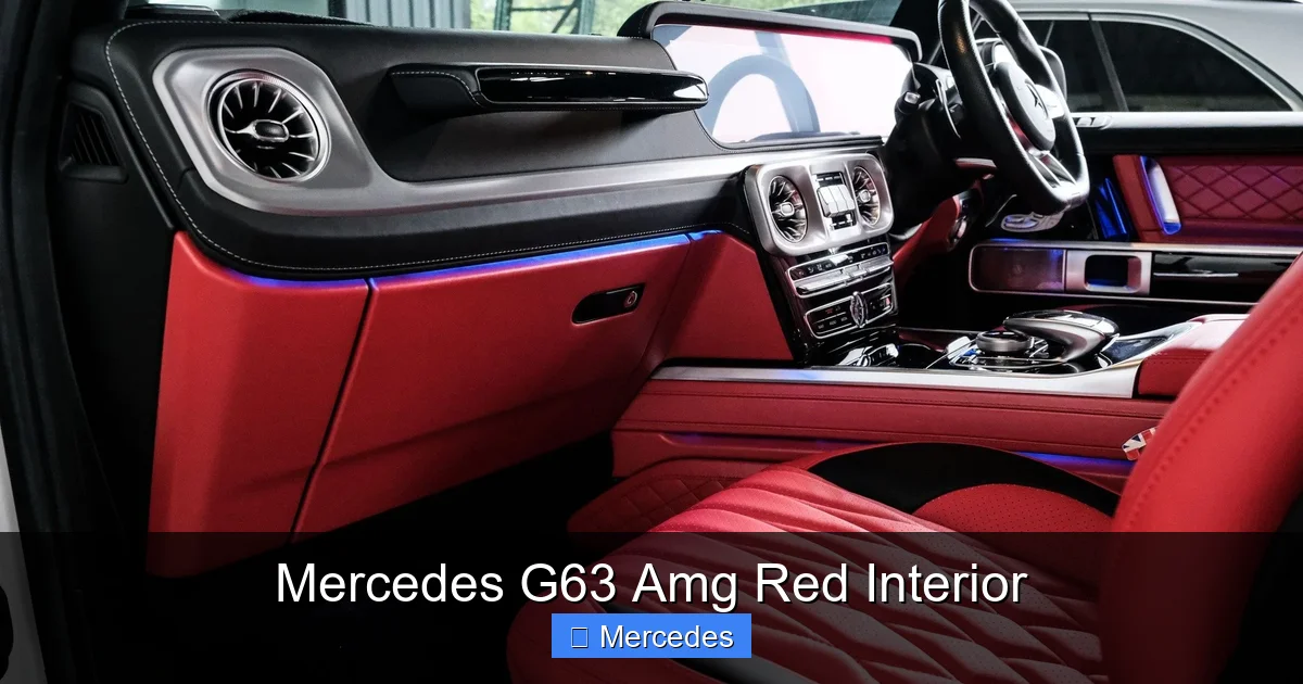 Mercedes G63 Amg Red Interior