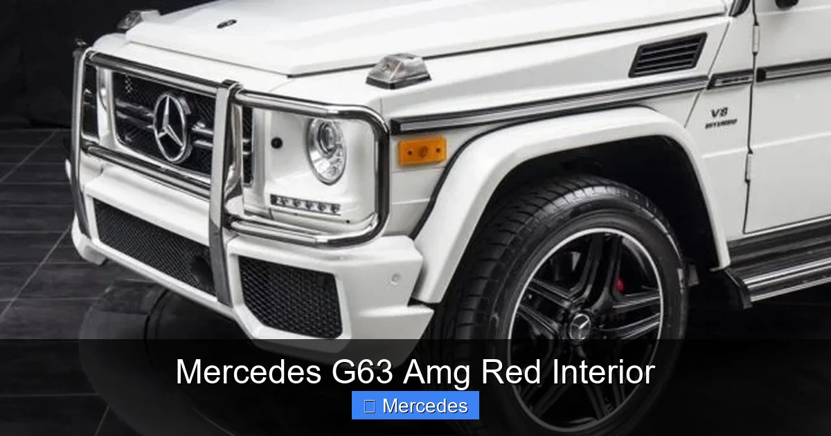 Mercedes G63 Amg Red Interior