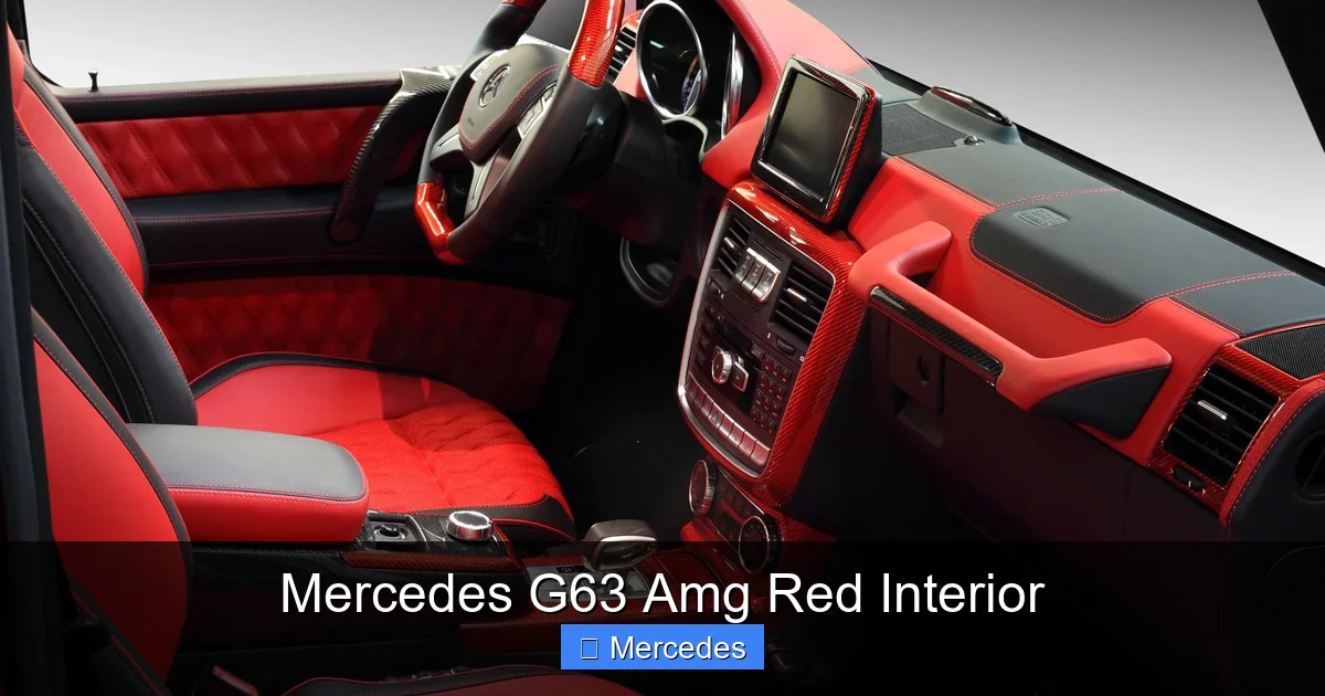 Mercedes G63 Amg Red Interior
