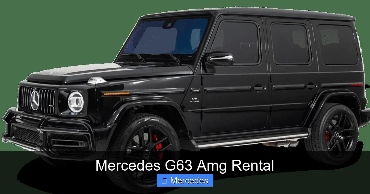 Mercedes G63 Amg Rental