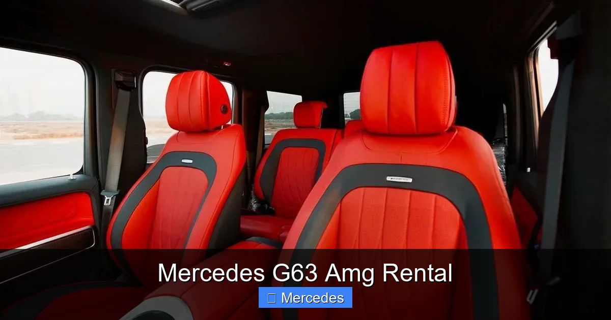 Mercedes G63 Amg Rental