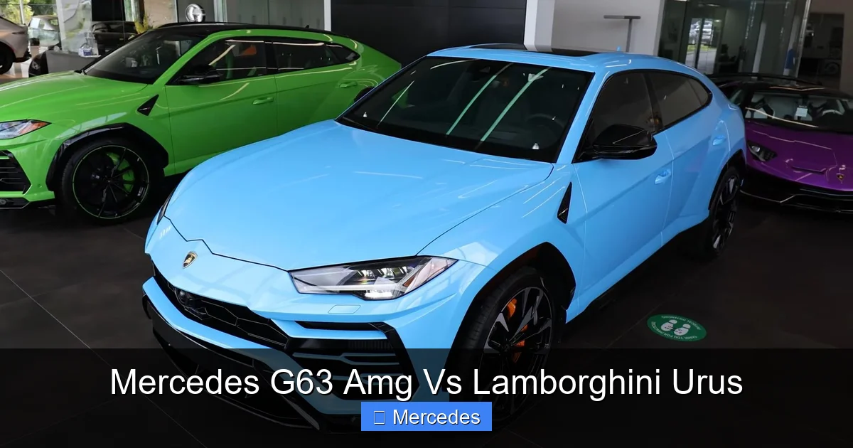 Mercedes G63 Amg Vs Lamborghini Urus