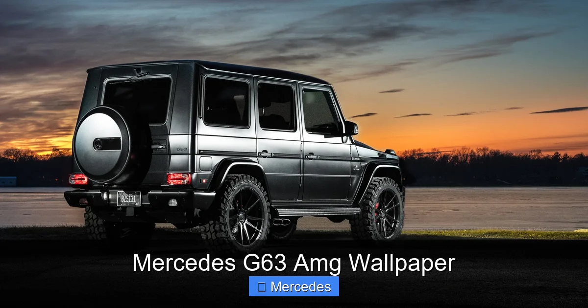 Mercedes G63 Amg Wallpaper