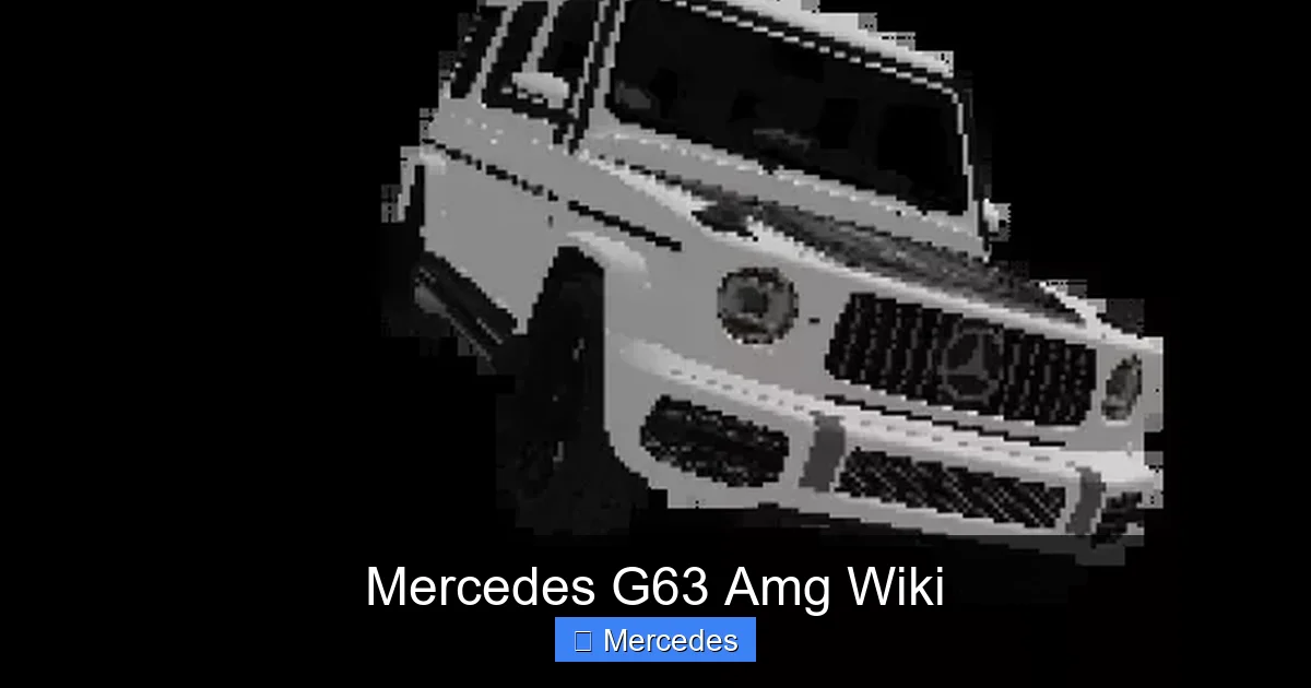 Mercedes G63 Amg Wiki