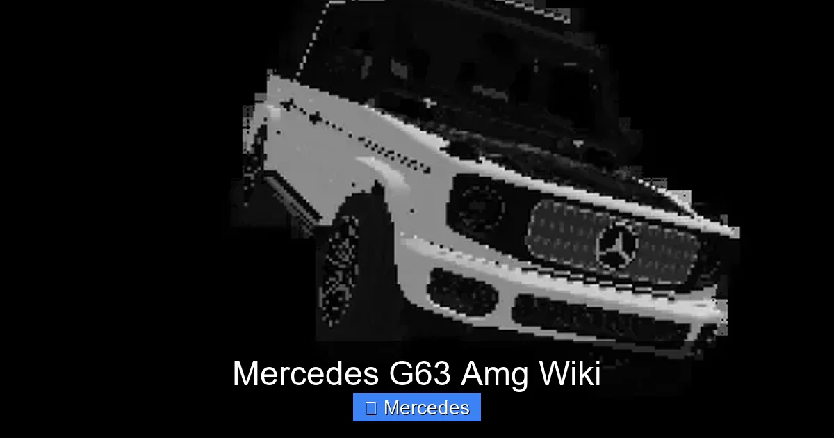 Mercedes G63 Amg Wiki