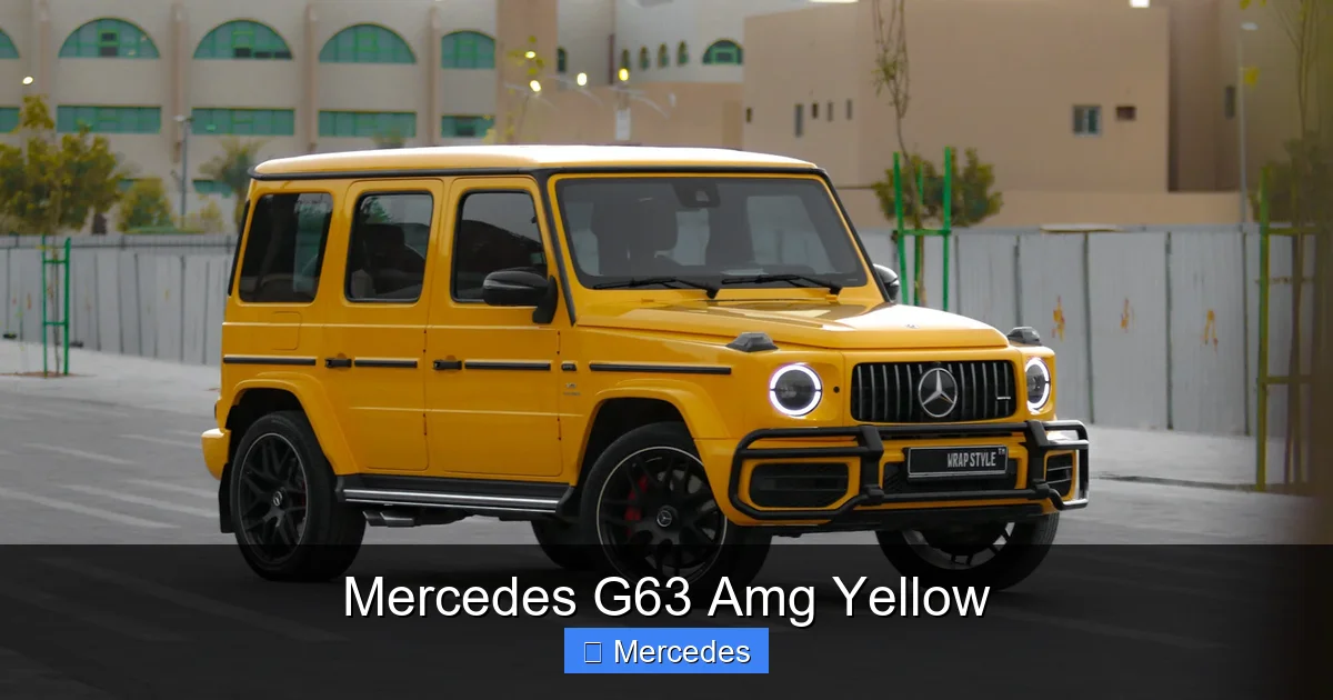 Mercedes G63 Amg Yellow