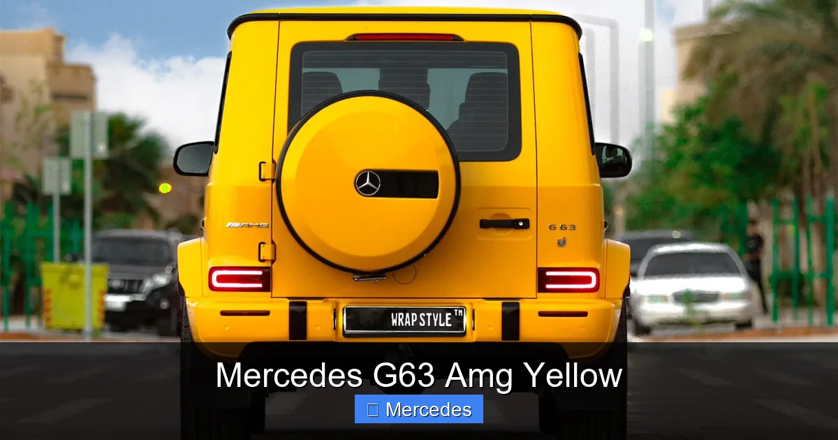 Mercedes G63 Amg Yellow