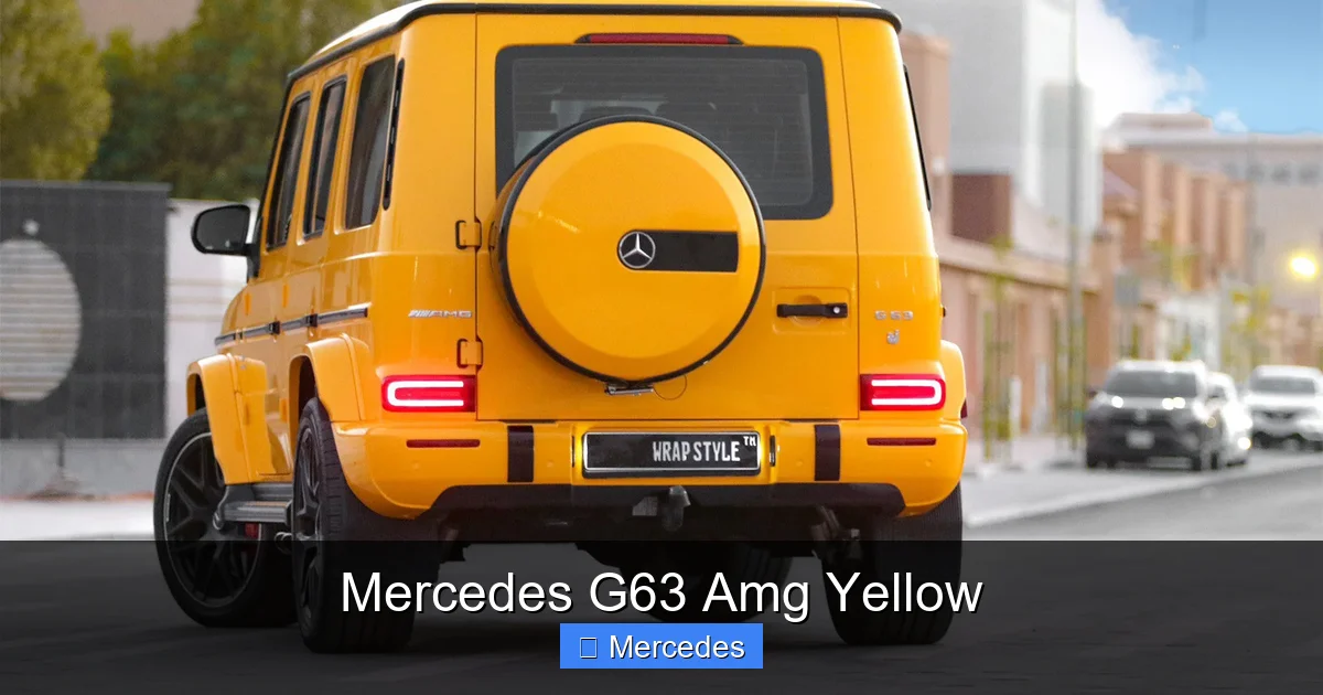 Mercedes G63 Amg Yellow