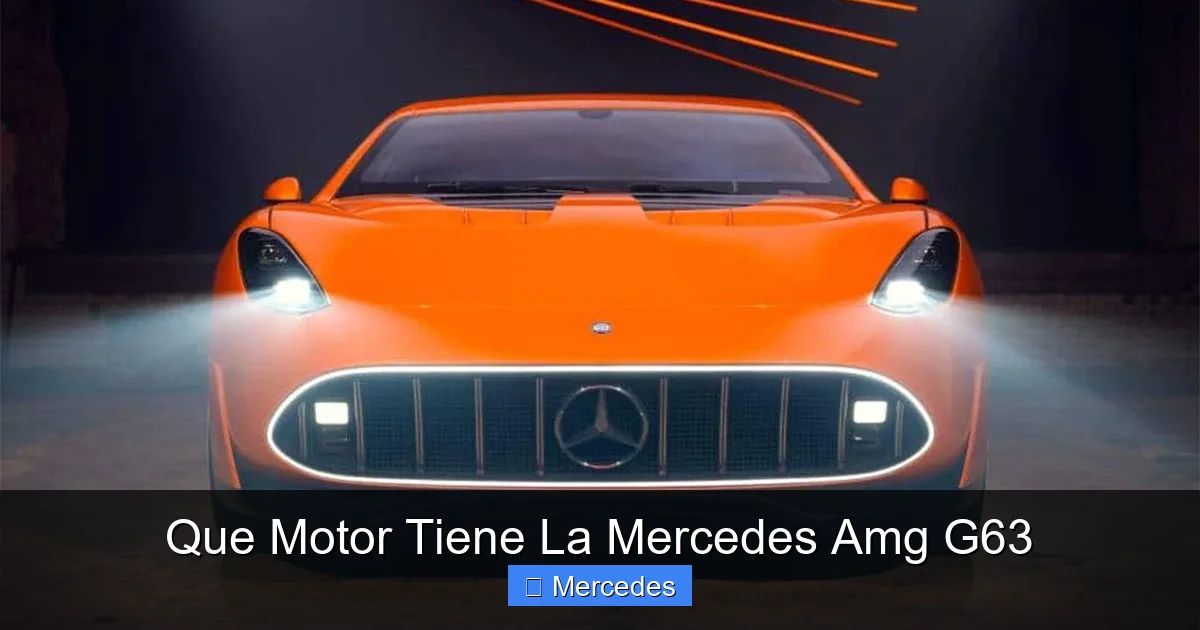 Que Motor Tiene La Mercedes Amg G63