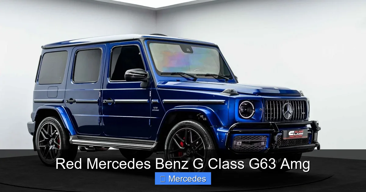 Red Mercedes Benz G Class G63 Amg