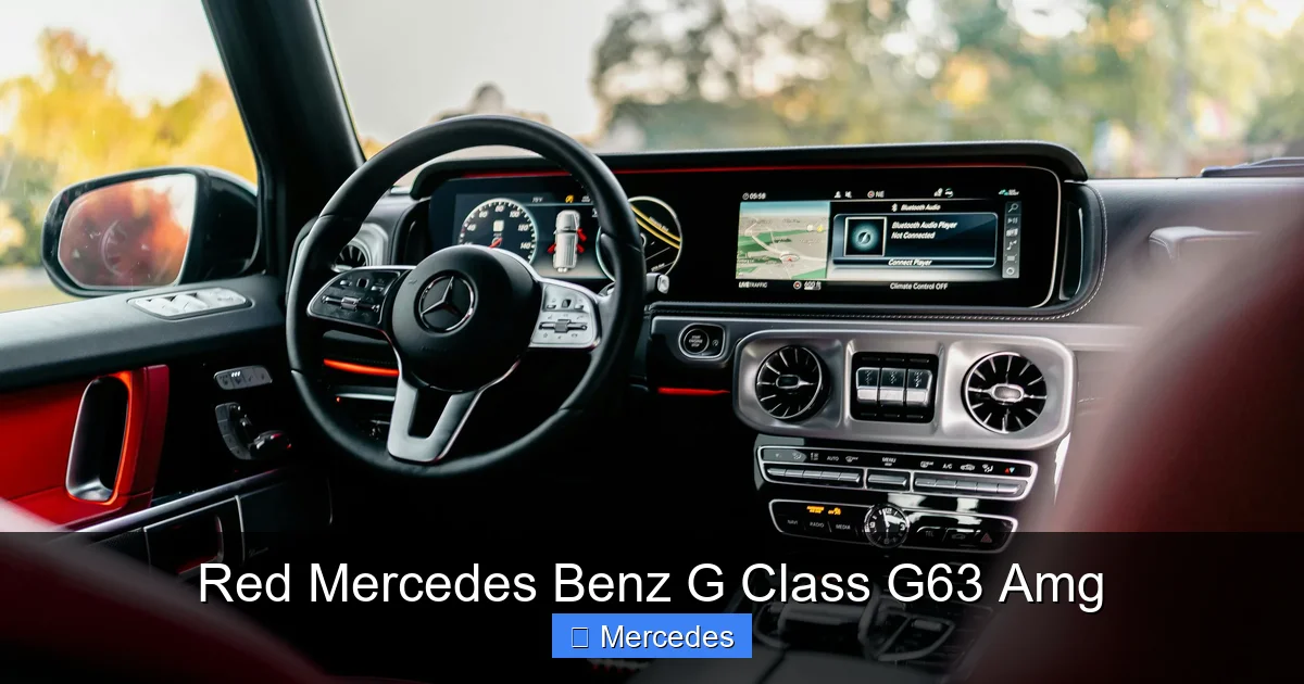 Red Mercedes Benz G Class G63 Amg