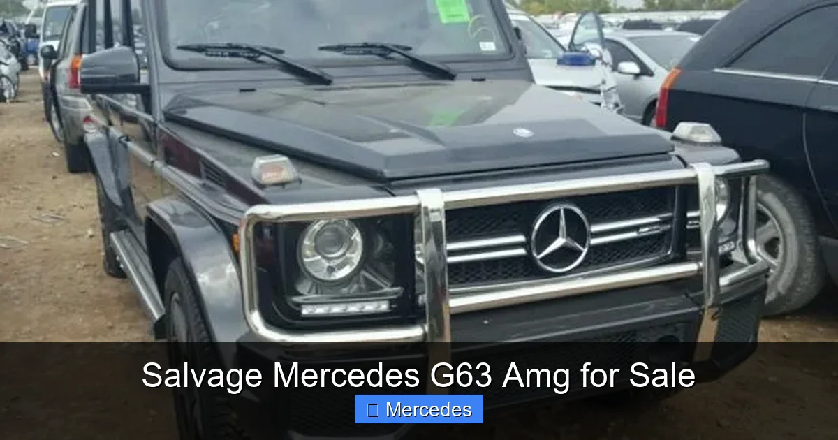 Salvage Mercedes G63 Amg for Sale