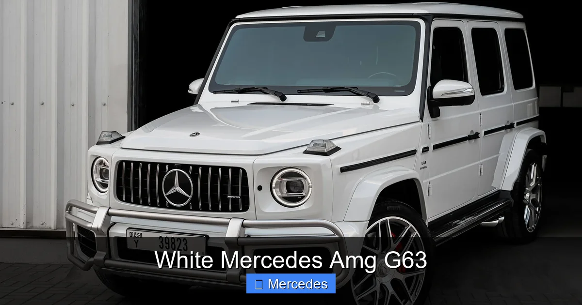 White Mercedes Amg G63