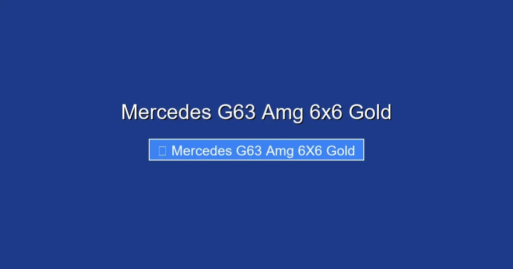 Mercedes G63 Amg 6x6 Gold