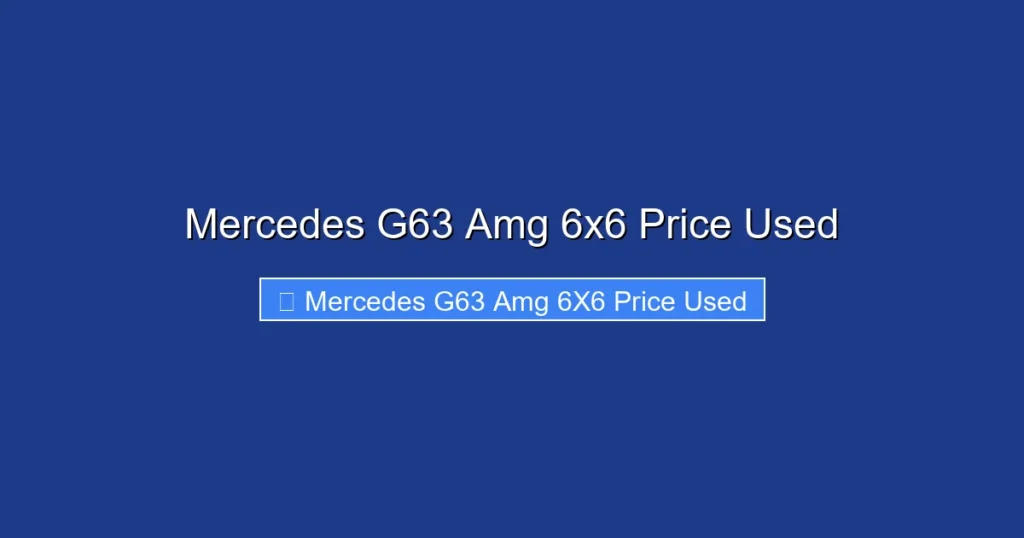 Mercedes G63 Amg 6x6 Price Used