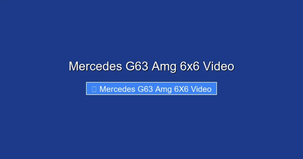 Mercedes G63 Amg 6x6 Video
